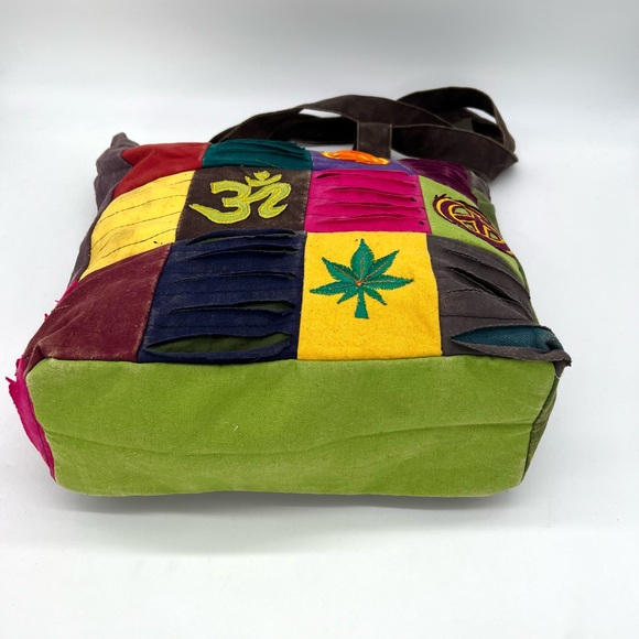 Colorful patchwork hippie tote bag - Picture 5 of 16